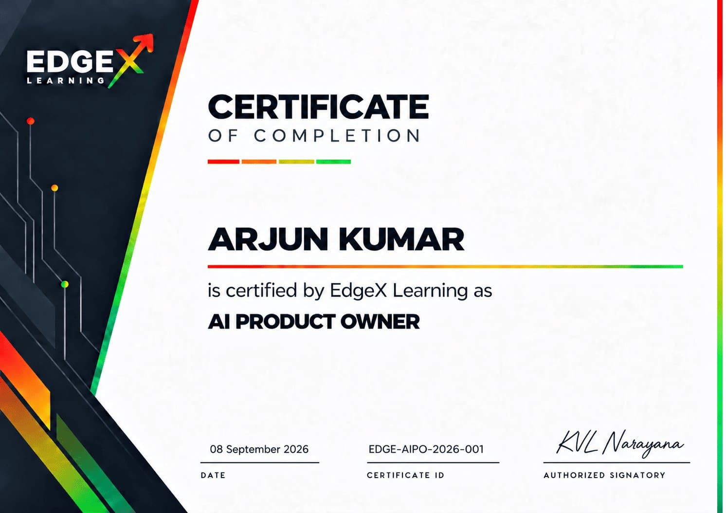 Course Completion Certificate